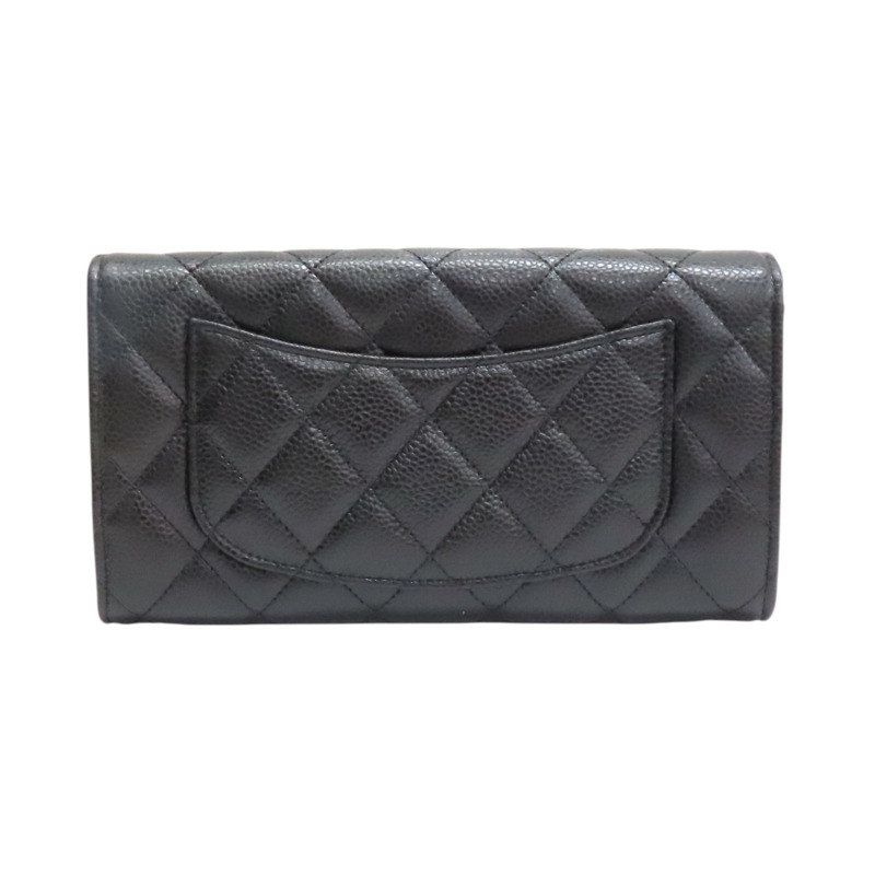 黑色 菱格紋 牛皮 Classic 扣式 長夾【CHANEL 香奈兒】 AP0241-1