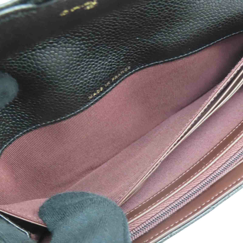 黑色 菱格紋 牛皮 Classic 扣式 長夾【CHANEL 香奈兒】 AP0241-5