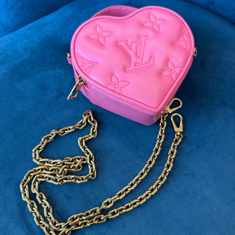 LV 粉色愛心限量🩷情人節🩷手提鏈條包限定-13