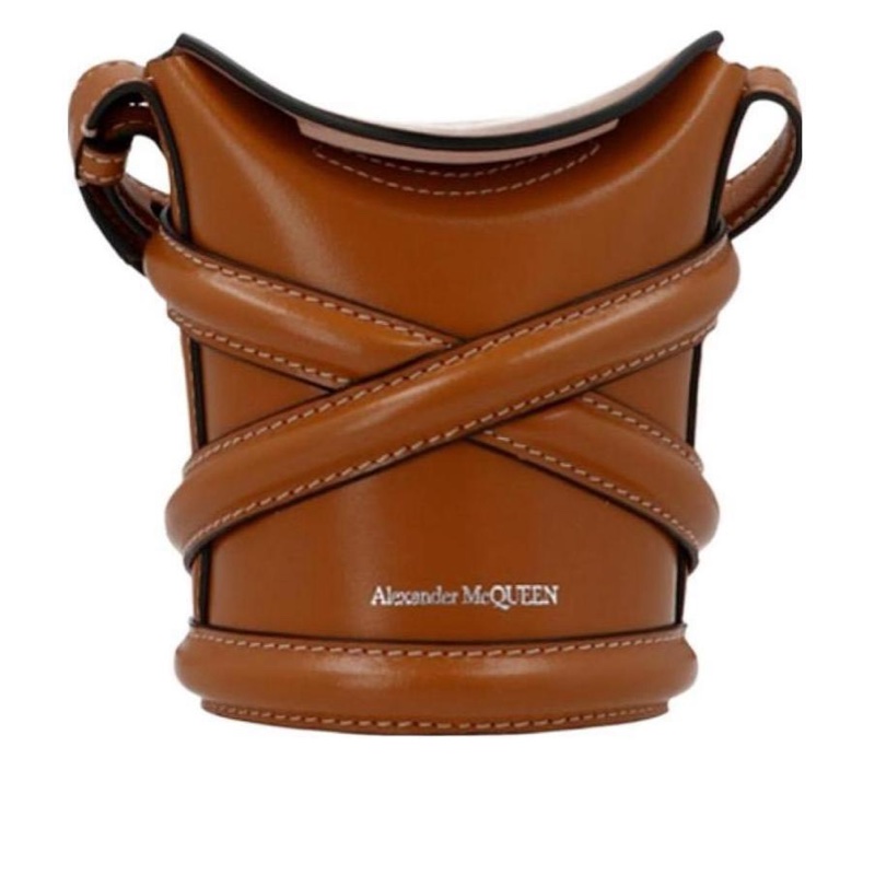 Alexander McQueen 女士 The Curve Mini 皮質單肩包均碼碼MINI、11x9x11CM-0