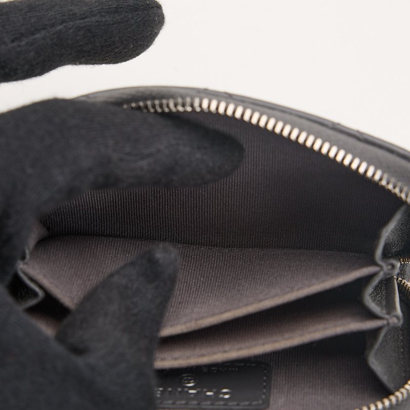 二手Chanel 新款拉鍊零錢包/灰銀 芯片款-12