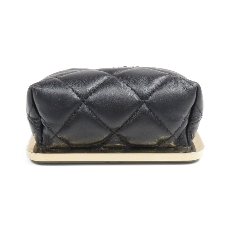 CHANEL 羊皮皮革/漆皮皮革Chain Clutch Shoulder金扣鏈帶肩背袋-3