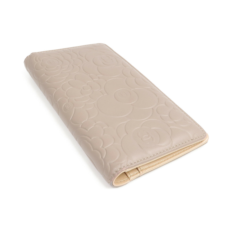 CHANEL 羊皮皮革Long Wallet金扣長錢包-4
