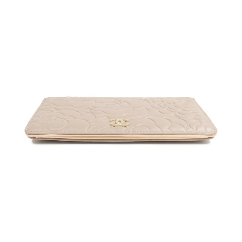 CHANEL 羊皮皮革Long Wallet金扣長錢包-5