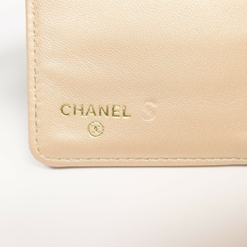 CHANEL 羊皮皮革Long Wallet金扣長錢包-12
