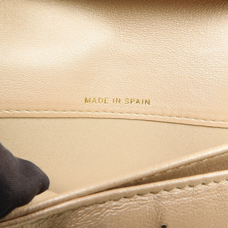 CHANEL 羊皮皮革Long Wallet金扣長錢包-14