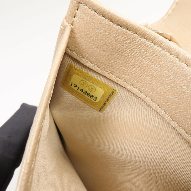 CHANEL 羊皮皮革Long Wallet金扣長錢包-15