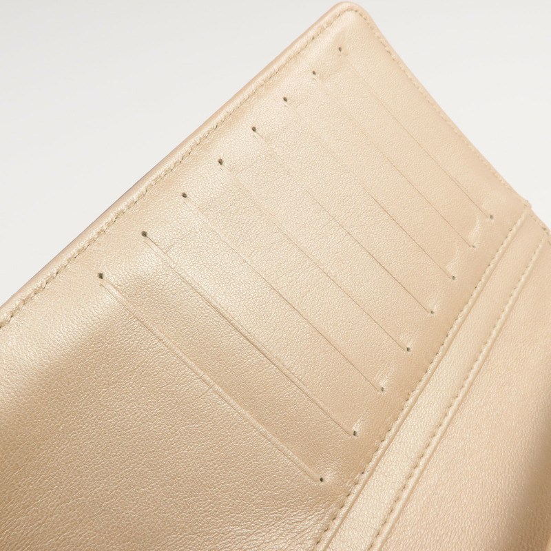 CHANEL 羊皮皮革Long Wallet金扣長錢包-17