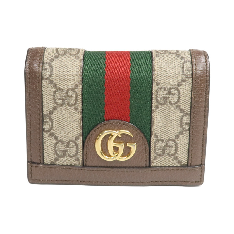 GUCCI 塗層帆布Ophidia GG Wallet金扣錢包-0