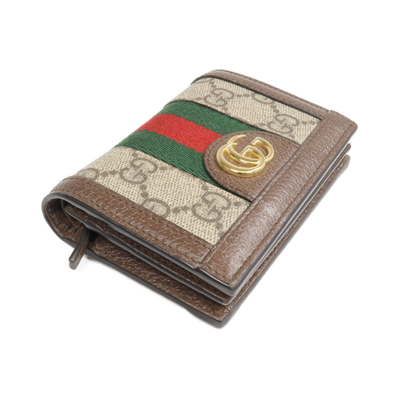 GUCCI 塗層帆布Ophidia GG Wallet金扣錢包-3