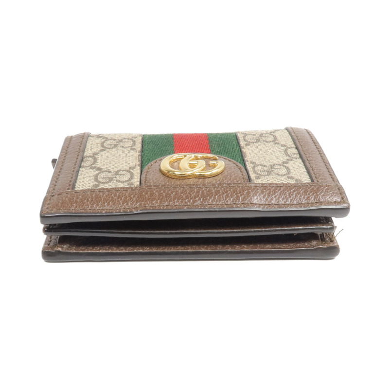 GUCCI 塗層帆布Ophidia GG Wallet金扣錢包-5