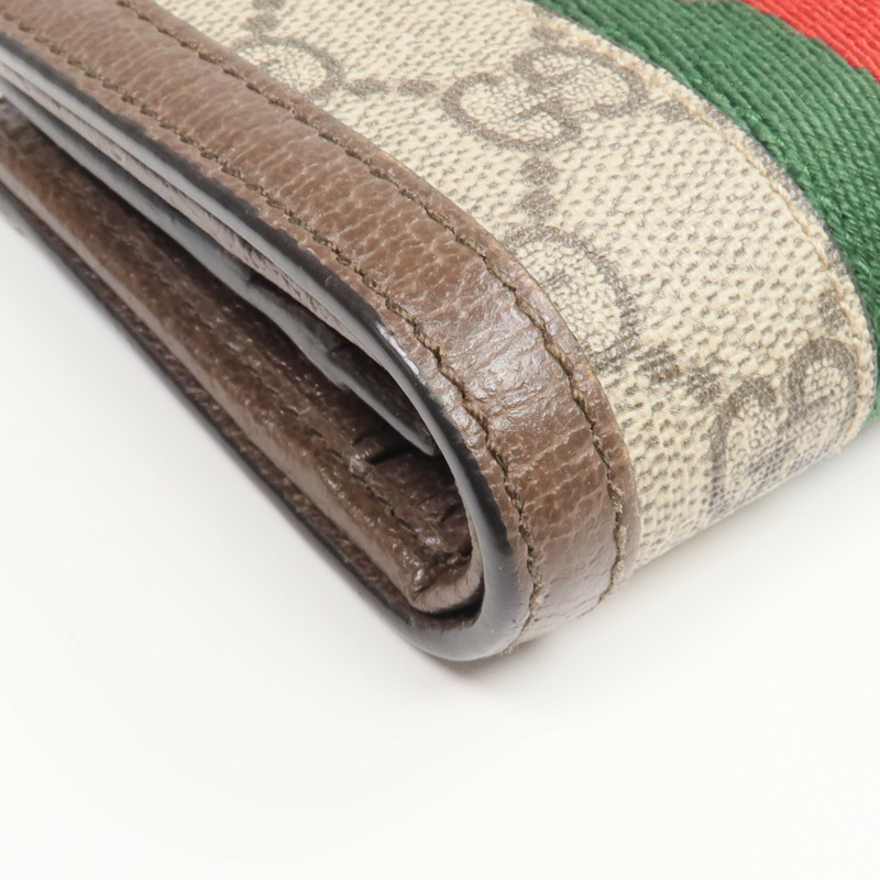GUCCI 塗層帆布Ophidia GG Wallet金扣錢包-8