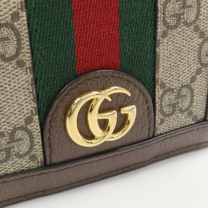 GUCCI 塗層帆布Ophidia GG Wallet金扣錢包-10