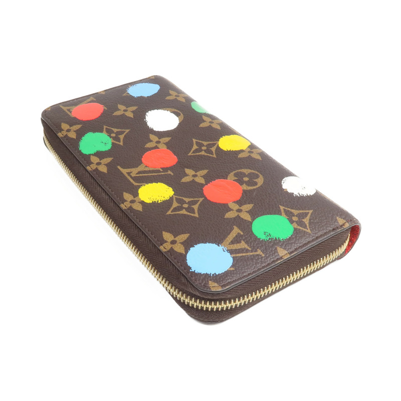 LOUIS VUITTON Monogram LV x Yayoi Kusama Zippy Wallet金扣長錢包-4