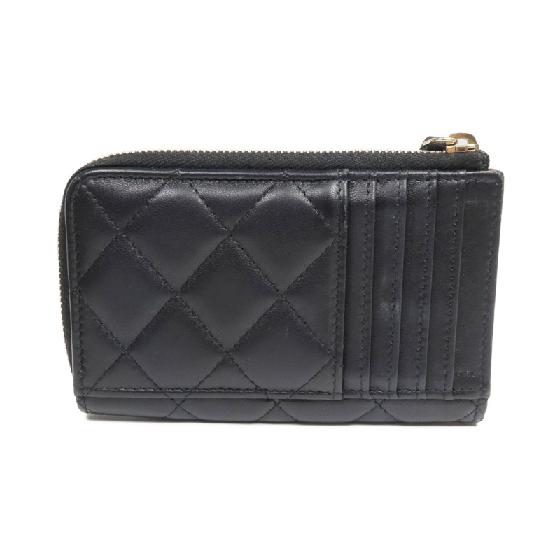 CHANEL 羊皮皮革Wallet金扣錢包-1