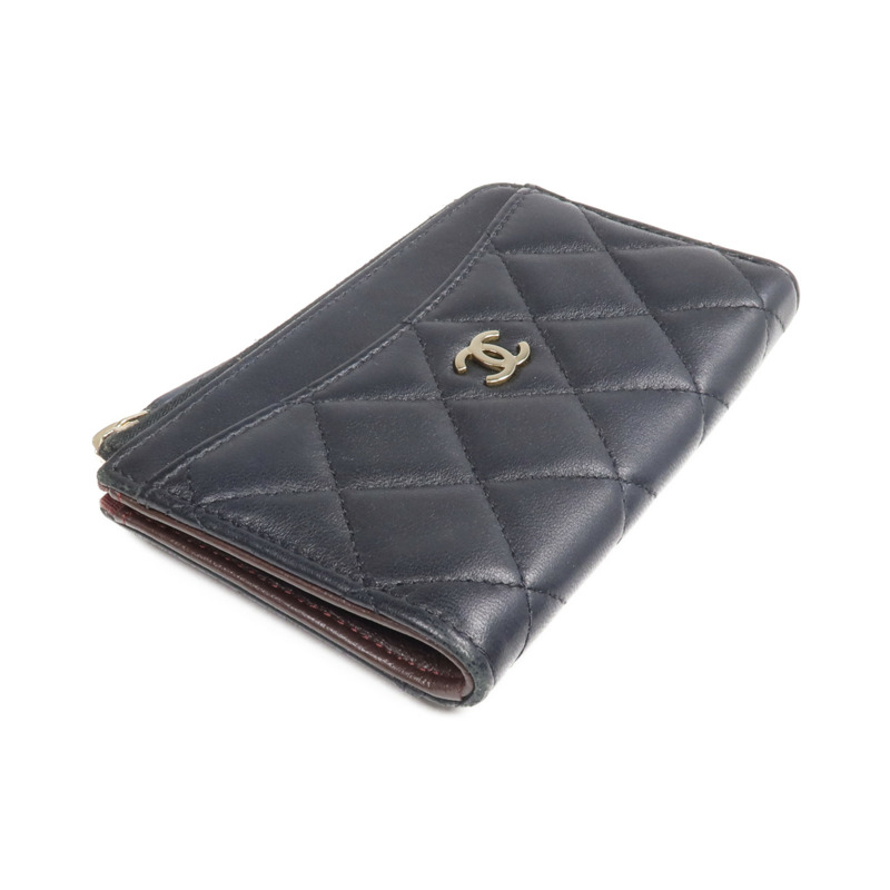 CHANEL 羊皮皮革Wallet金扣錢包-3