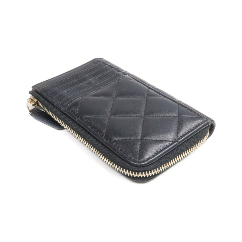 CHANEL 羊皮皮革Wallet金扣錢包-4