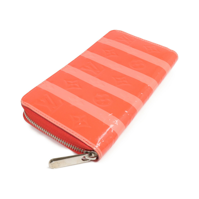 LOUIS VUITTON Monogram Vernis Rayure Zippy Wallet銀扣長錢包-3