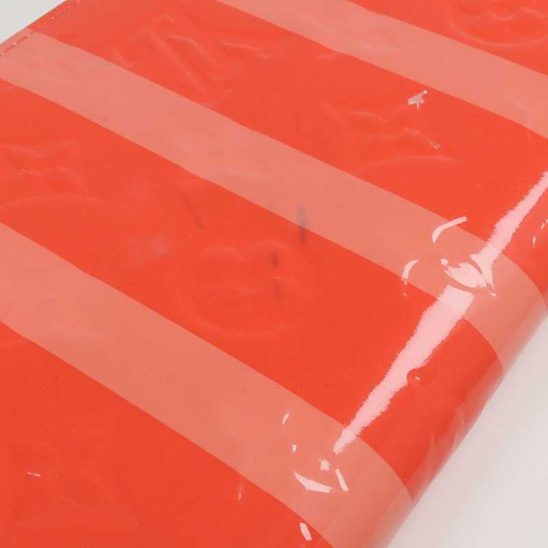 LOUIS VUITTON Monogram Vernis Rayure Zippy Wallet銀扣長錢包-7