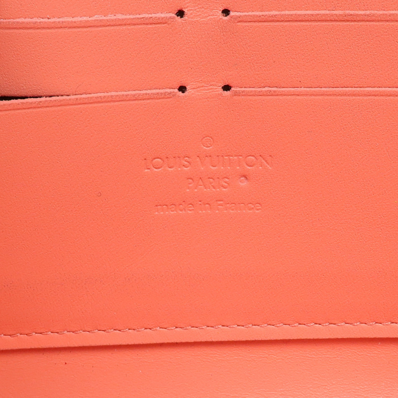 LOUIS VUITTON Monogram Vernis Rayure Zippy Wallet銀扣長錢包-10