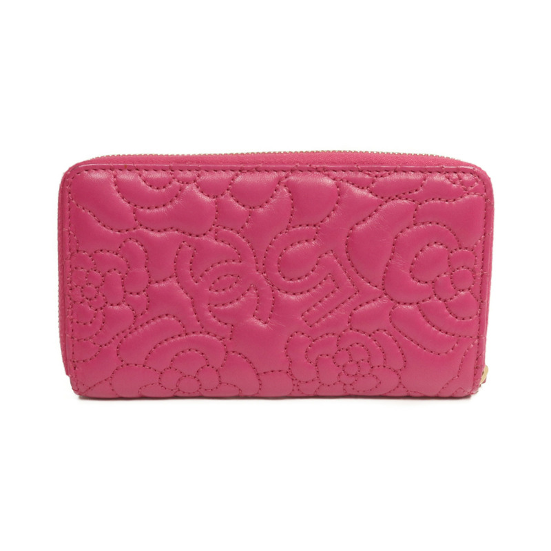 CHANEL 羊皮皮革Zip Wallet金扣錢包-1