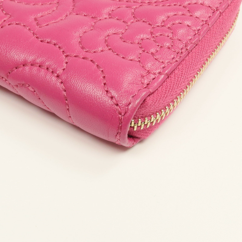 CHANEL 羊皮皮革Zip Wallet金扣錢包-6