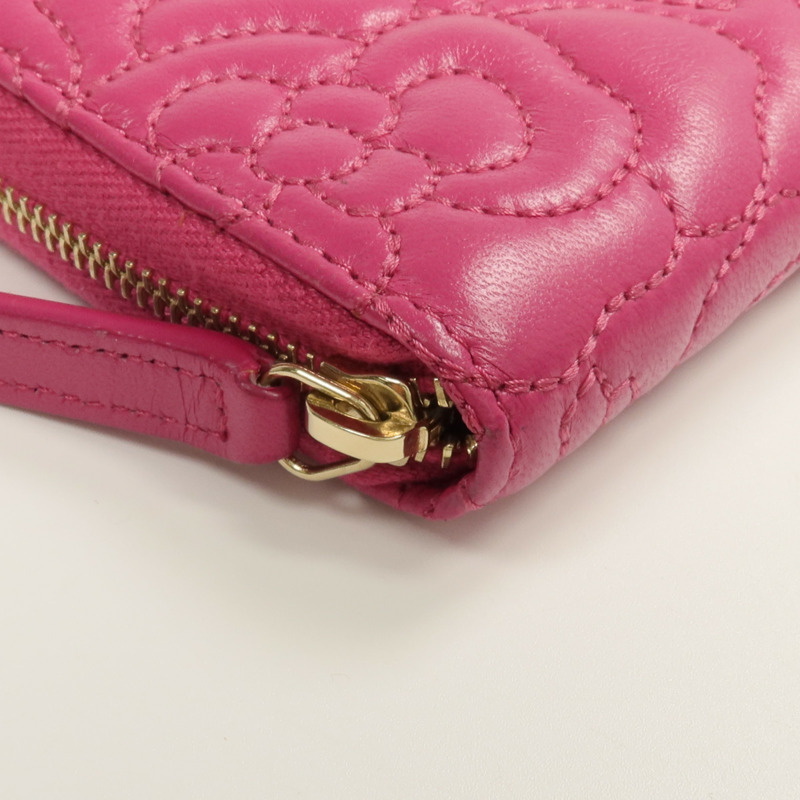 CHANEL 羊皮皮革Zip Wallet金扣錢包-7