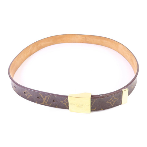 LOUIS VUITTON Monogram Belt金扣皮帶