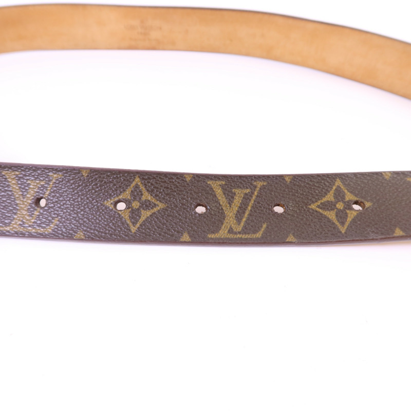LOUIS VUITTON Monogram Belt金扣皮帶-8