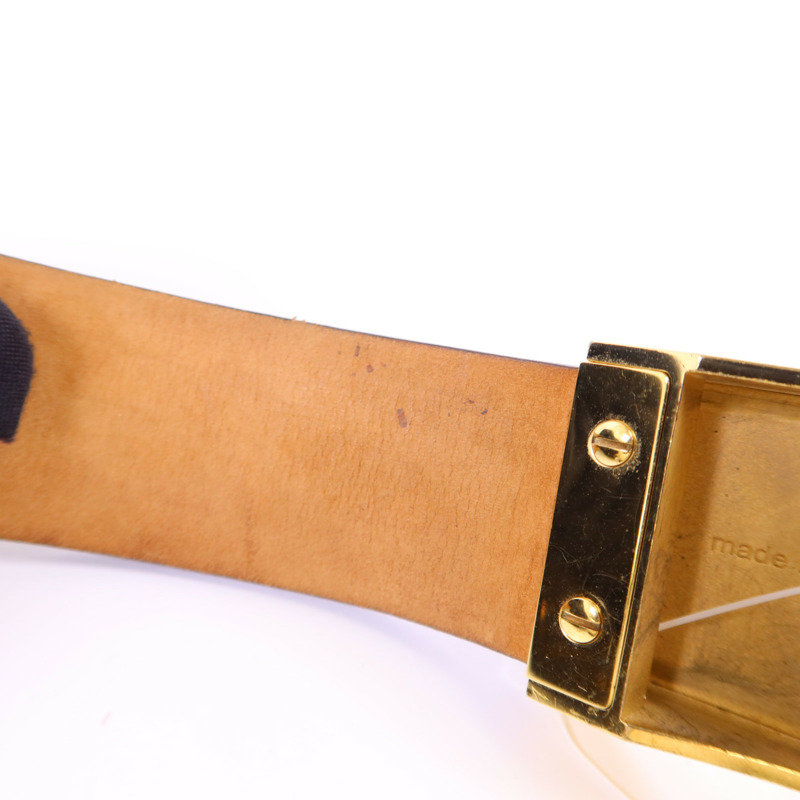 LOUIS VUITTON Monogram Belt金扣皮帶-11