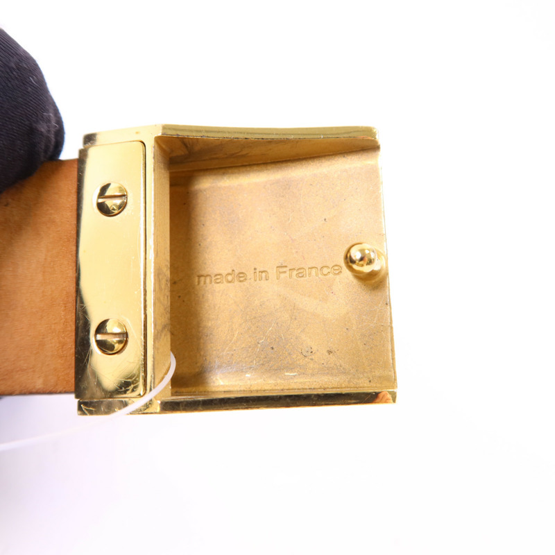 LOUIS VUITTON Monogram Belt金扣皮帶-12