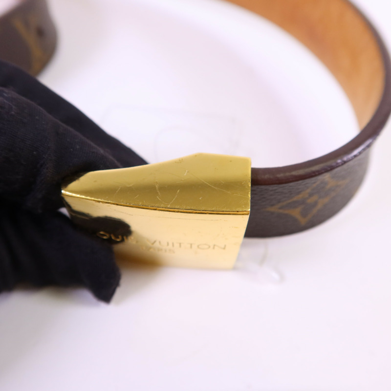 LOUIS VUITTON Monogram Belt金扣皮帶-14