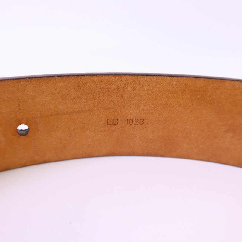 LOUIS VUITTON Monogram Belt金扣皮帶-17