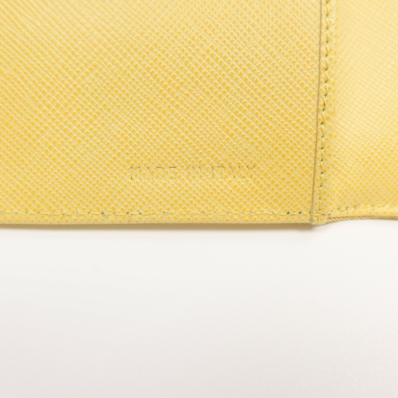 PRADA 尼龍/牛皮皮革Wallet金扣錢包-13