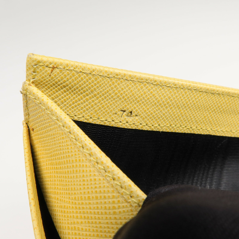 PRADA 尼龍/牛皮皮革Wallet金扣錢包-14