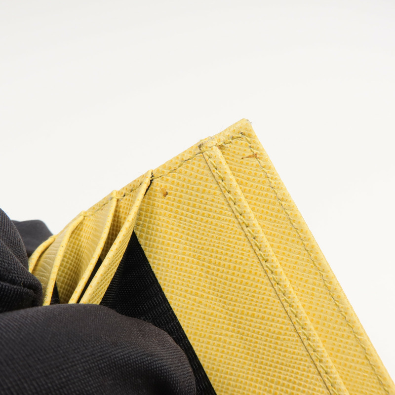 PRADA 尼龍/牛皮皮革Wallet金扣錢包-17