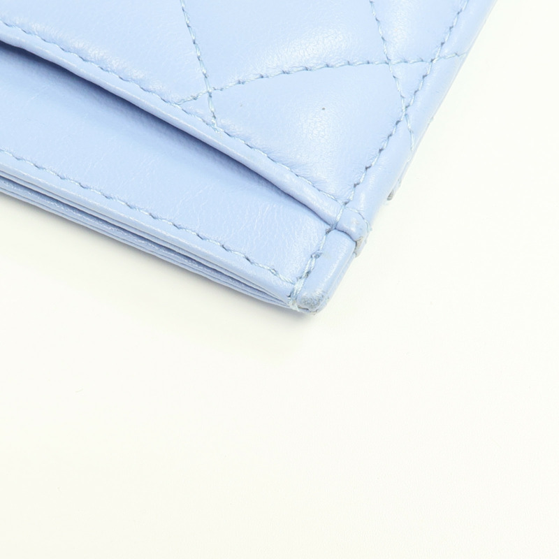 CHANEL 羊皮皮革Card Case金扣卡片套-9