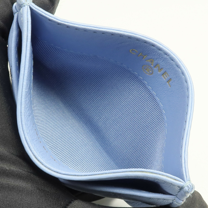 CHANEL 羊皮皮革Card Case金扣卡片套-11