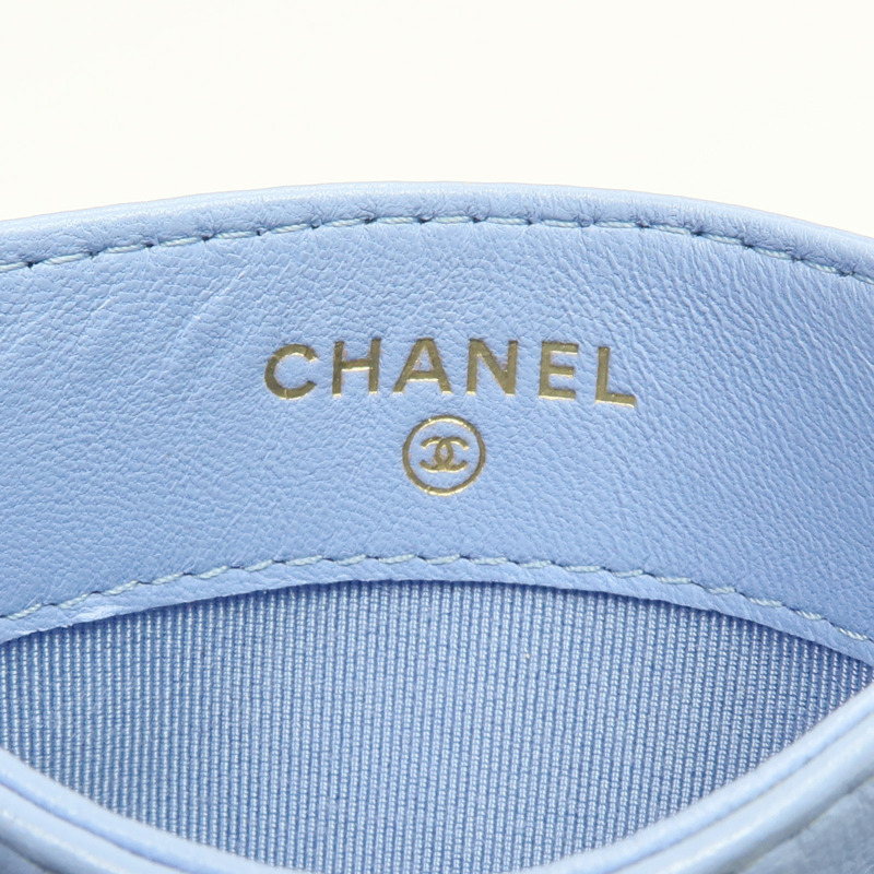 CHANEL 羊皮皮革Card Case金扣卡片套-12