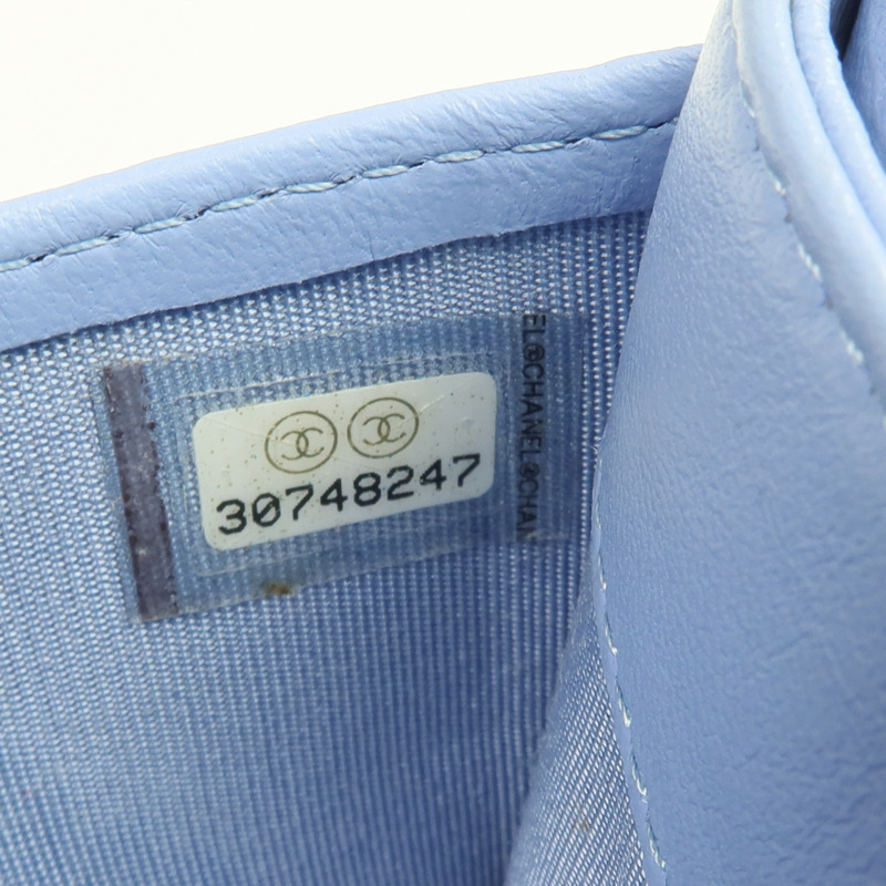 CHANEL 羊皮皮革Card Case金扣卡片套-14