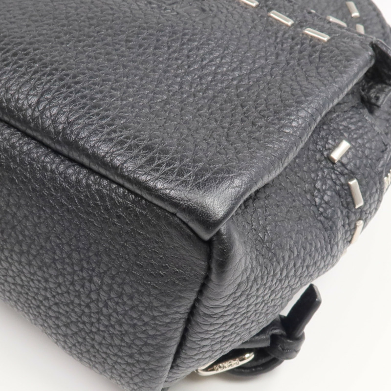 FENDI 牛皮皮革Roman Selleria Backpack Charm/Key Ring銀扣掛飾/鎖匙扣-6