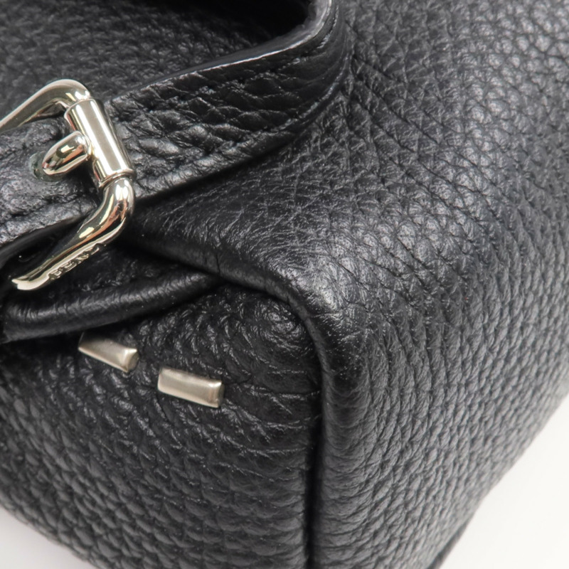 FENDI 牛皮皮革Roman Selleria Backpack Charm/Key Ring銀扣掛飾/鎖匙扣-9