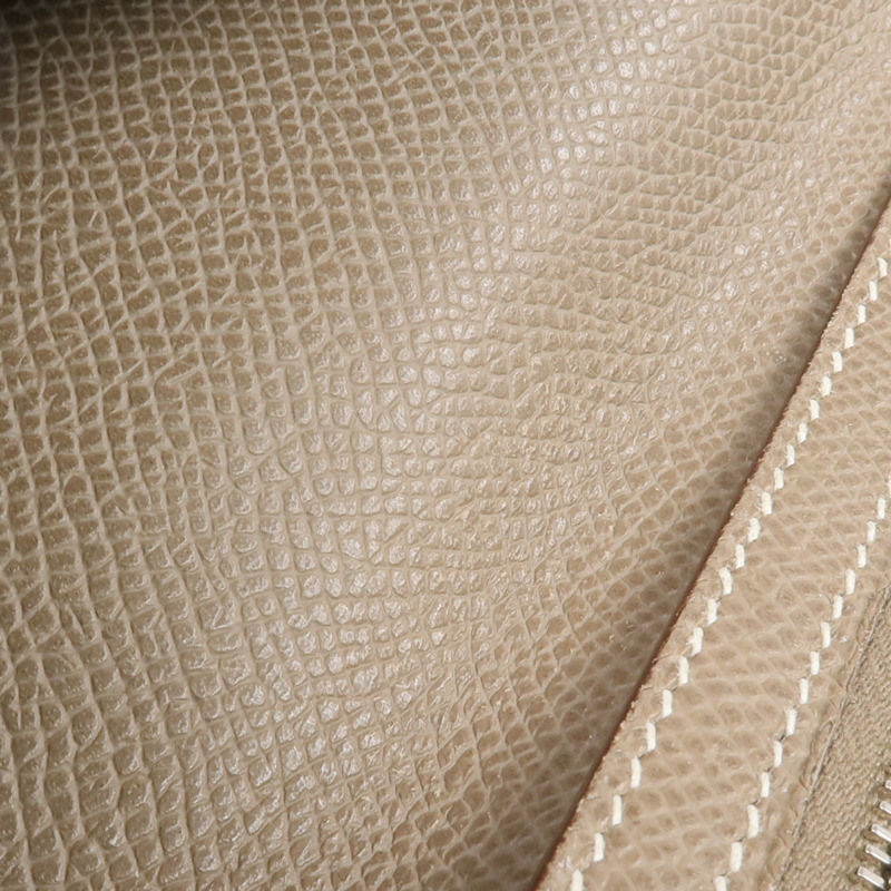 HERMES Epsom皮革Bearn Long Wallet銀扣長錢包Etoupe-17