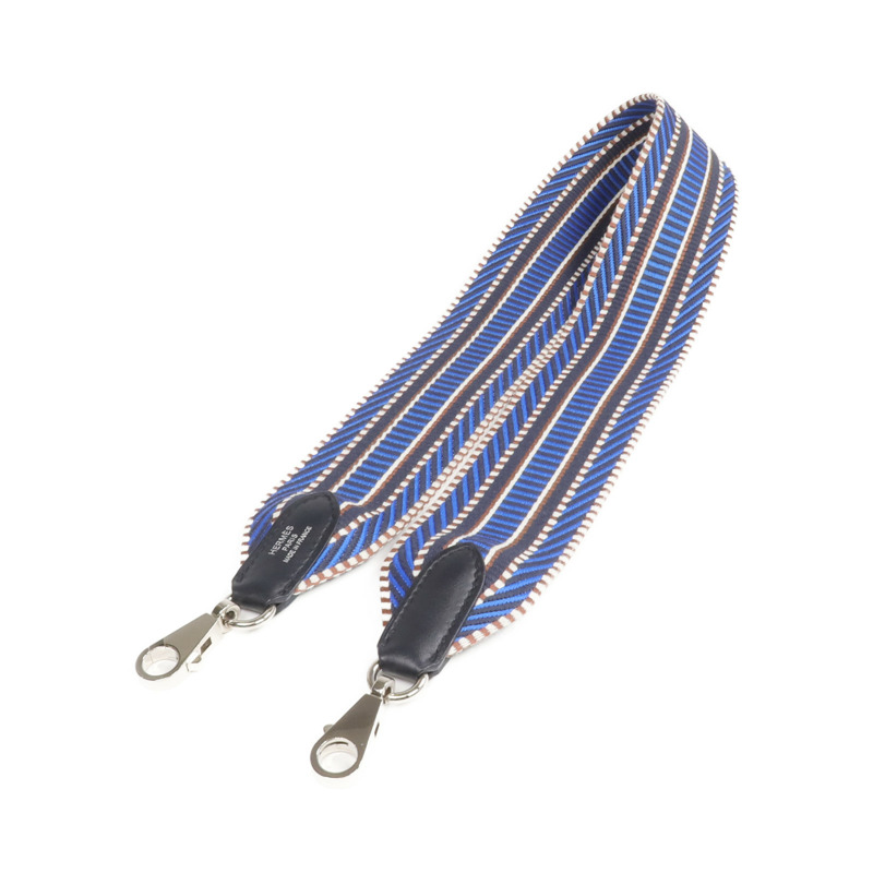 HERMES 帆布Shoulder Strap銀扣肩帶-3