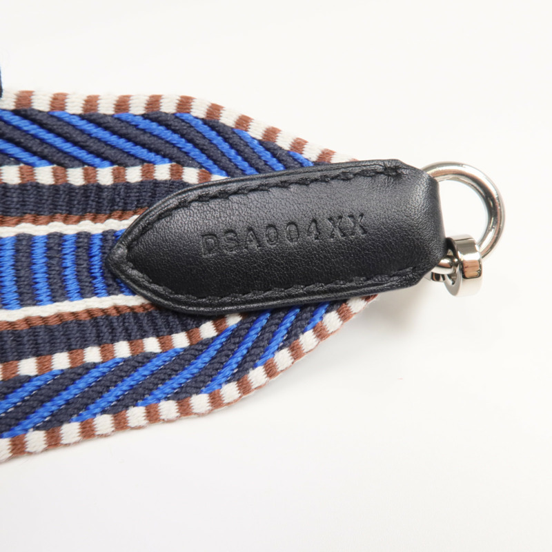 HERMES 帆布Shoulder Strap銀扣肩帶-6