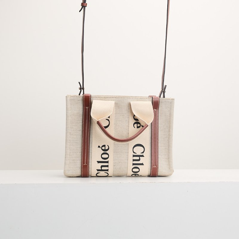 二手Chloé Woody tote小號棕色-0