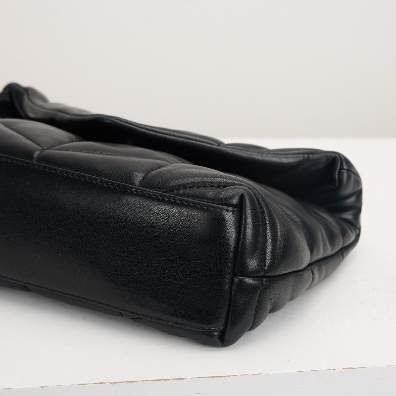 二手YSL Puffer mini 黑銀-8