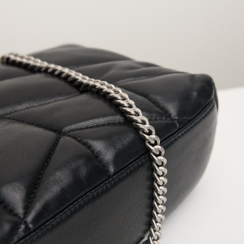 二手YSL Puffer mini 黑銀-11