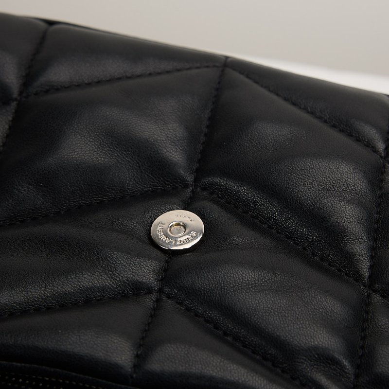二手YSL Puffer mini 黑銀-18