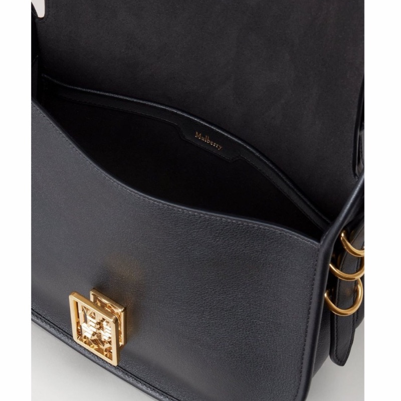 Mulberry 女士 黑色徽標搭扣斜挎包均碼碼長：27cm，寬：10cm，高：22.5cm-3